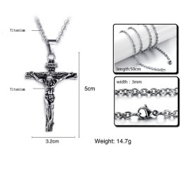 Eenvoudig Te Gebruiken Kruis Titanium Ketting
