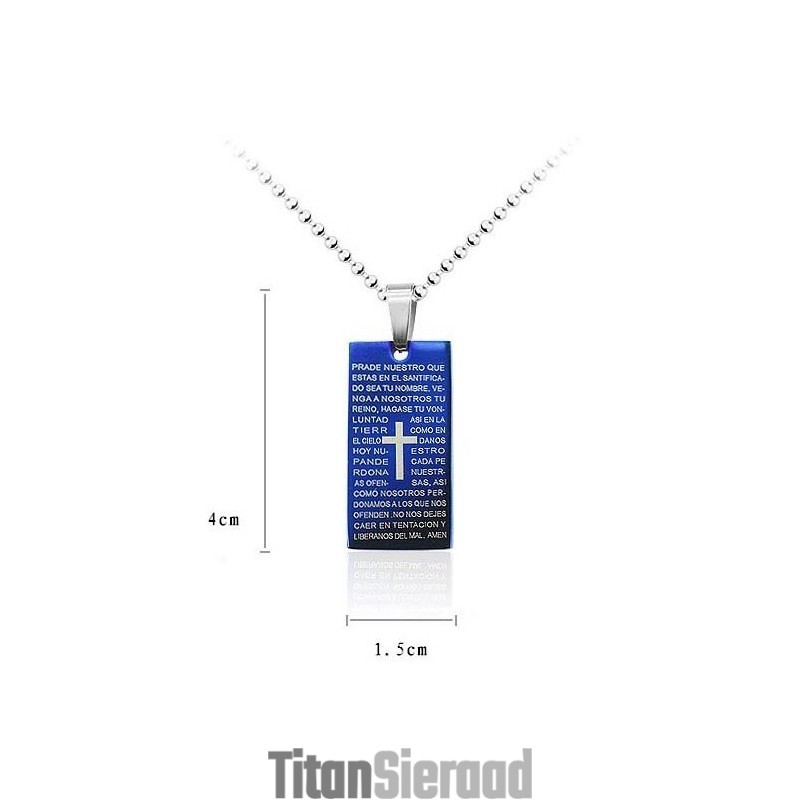 Klassieke Kruisbijbel Herenhanger En Ketting, Modecadeau Voor Vriend Klassieke Kruisbijbel Herenhanger En Ketting, Modecadeau Voor Vriend