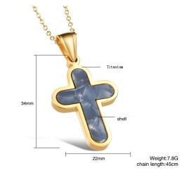 Gebruiksvriendelijke Vrouwelijke Kruis Titanium Ketting