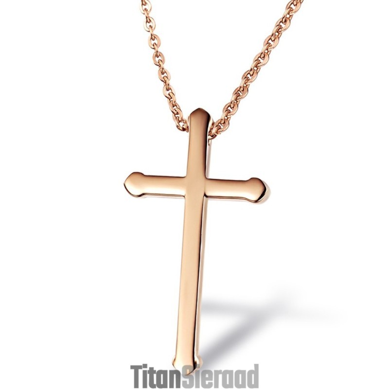Stabiele Kwaliteit Vrouwelijke Kruis Titanium Ketting Stabiele Kwaliteit Vrouwelijke Kruis Titanium Ketting