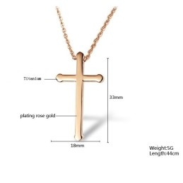 Stabiele Kwaliteit Vrouwelijke Kruis Titanium Ketting