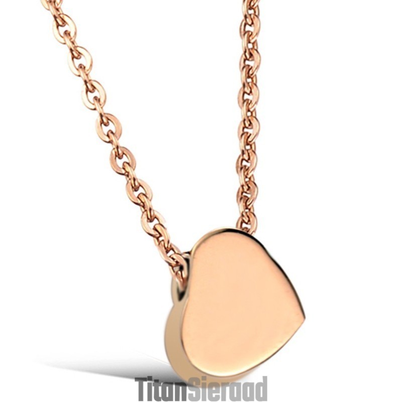 Wereldberoemde Titanium Ketting Met Hartjesmotief