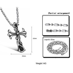 Hoogwaardige Mannelijke Kruis Titanium Ketting