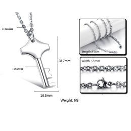 Titanium Ketting Met Sleutel Van Uitstekende Kwaliteit