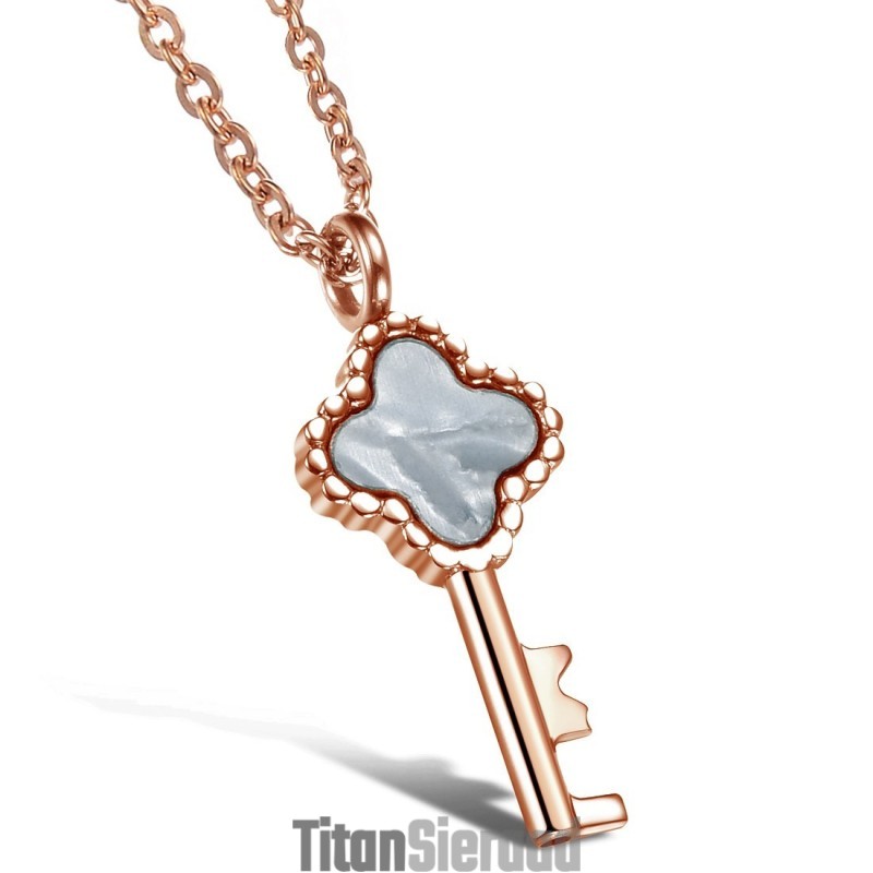 Compleet In Specificaties Vrouwelijke Sleutel Titanium Ketting