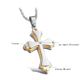 Stabiele Kwaliteit Kruis Titanium Ketting