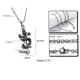 Hoogwaardige Mannelijke Kruis Titanium Ketting