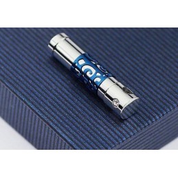 Mode Blauw En Wit Porseleinen Titanium Kettinghanger