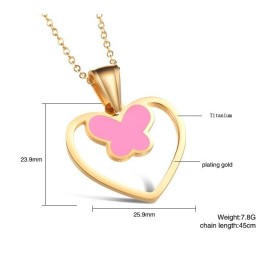 Bekend Om Zijn Hoogwaardige Vlindervormige Titanium Ketting Voor Dames