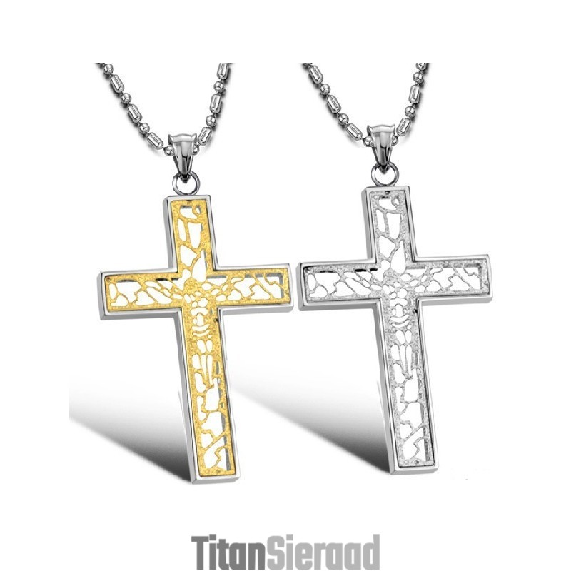 De Koningin Van Kwaliteit Mannelijke Kruis Titanium Ketting De Koningin Van Kwaliteit Mannelijke Kruis Titanium Ketting