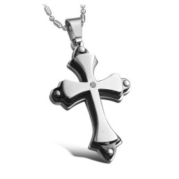 Kwaliteit En Kwantiteit Gegarandeerde Kruistitanium Ketting Met Strass