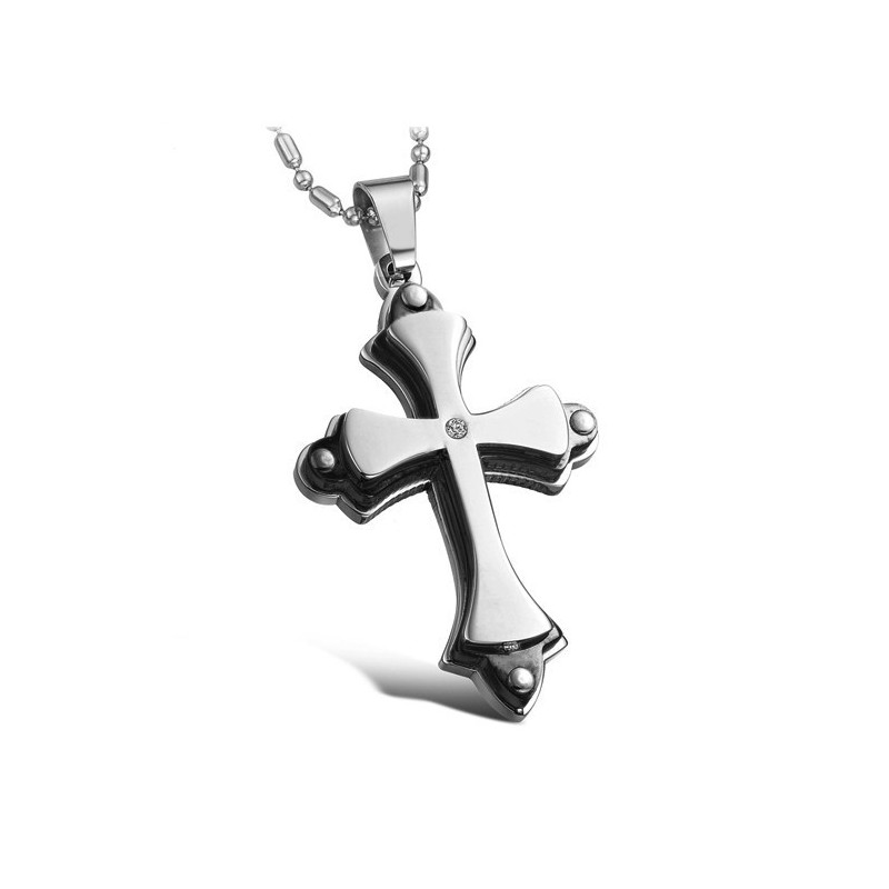 Kwaliteit En Kwantiteit Gegarandeerde Kruistitanium Ketting Met Strass