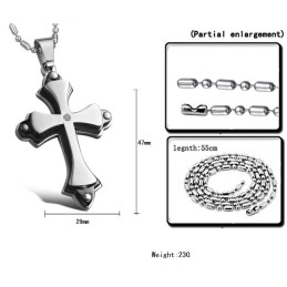 Kwaliteit En Kwantiteit Gegarandeerde Kruistitanium Ketting Met Strass