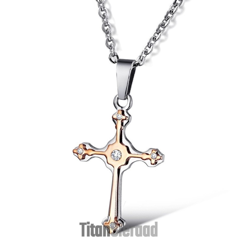 De Koning Van De Hoeveelheid Vrouwelijke Kruis Titanium Ketting De Koning Van De Hoeveelheid Vrouwelijke Kruis Titanium Ketting