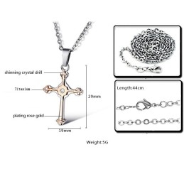 De Koning Van De Hoeveelheid Vrouwelijke Kruis Titanium Ketting