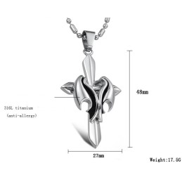 Stabiele Kwaliteit Mannelijke Kruis Titanium Ketting