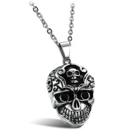 Titanium Ketting Met Schedel Van Superieure Kwaliteit Voor Mannen