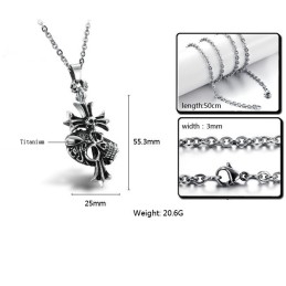 De Koning Van Hoeveelheid Mannelijke Kruis Titanium Ketting