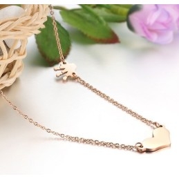 Titanium Ketting Van Uitstekende Kwaliteit Met Hartjesmotief