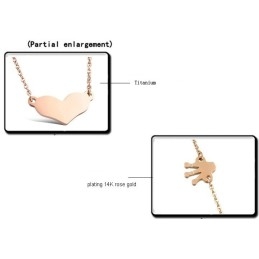 Titanium Ketting Van Uitstekende Kwaliteit Met Hartjesmotief