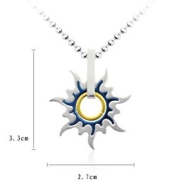 Mode Pure Titanium Heren Hangers En Ketting Sun Whell