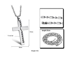Kwaliteit En Kwantiteit Gegarandeerde Mannelijke Kruis Titanium Ketting