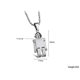 Gebruiksvriendelijke Witte Titanium Ketting Voor Mannen