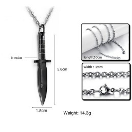 Eenvoudig Te Gebruiken Dolk Titanium Ketting