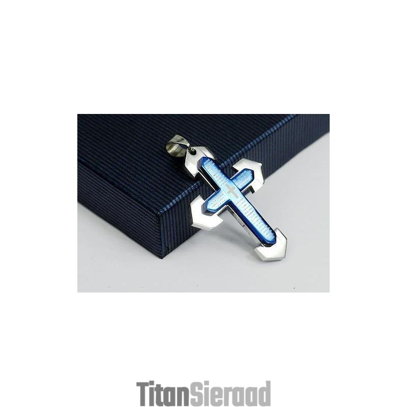 Bijbelkruis Titanium Hanger En Ketting