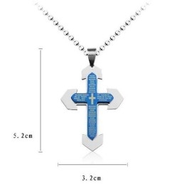 Bijbelkruis Titanium Hanger En Ketting