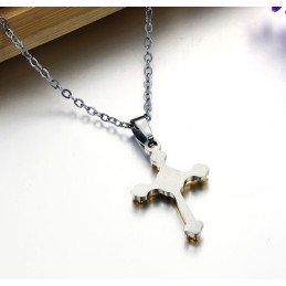 Gebruiksvriendelijke Vrouwelijke Kruistitanium Ketting Met Strass