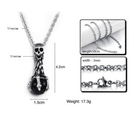 Kwaliteit En Kwantiteit Gegarandeerde Schedel Titanium Ketting