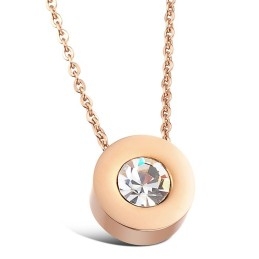 Stabiele Kwaliteit Dames Titanium Ketting Met Strass