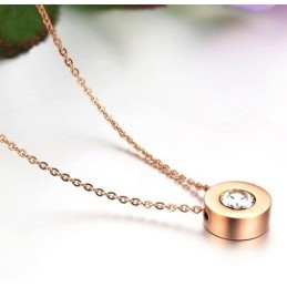 Stabiele Kwaliteit Dames Titanium Ketting Met Strass