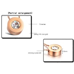 Stabiele Kwaliteit Dames Titanium Ketting Met Strass