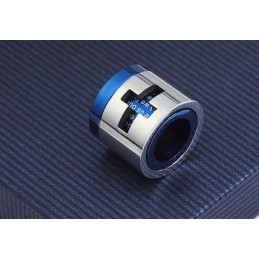 Man Blue Cross Bible Roller Pure Titanium Ketting En Hanger (Nieuw)