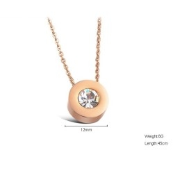 Stabiele Kwaliteit Dames Titanium Ketting Met Strass
