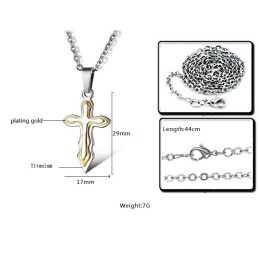 Hoogwaardige Vrouwelijke Kruis Titanium Ketting