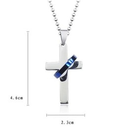 Mode Stijl Kruis Titanium Hanger En Ketting