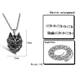 Compleet In Specificaties Mannelijke De Wolf Totem Titanium Ketting