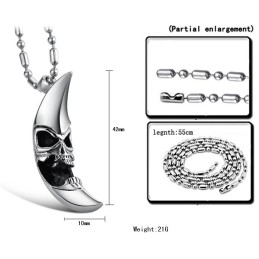 Hoogwaardige Mannelijke Maanvormige Titanium Ketting