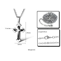 Stabiele Kwaliteit Mannelijke Kruis Titanium Ketting