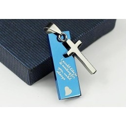 Liefdeshart Titanium Ketting Kruis Hanger