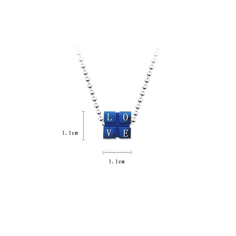 Mode Titanium Hanger En Ketting Love Rubik Cube Mode Titanium Hanger En Ketting Love Rubik Cube