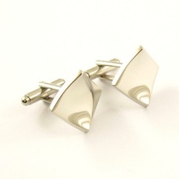 Titanium Concave Vierkante Manchetknopen