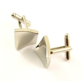 Titanium Concave Vierkante Manchetknopen