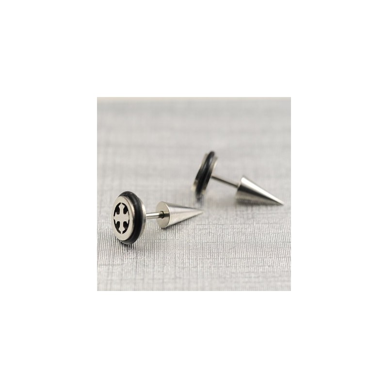 Titanium Kruis Oorbellen