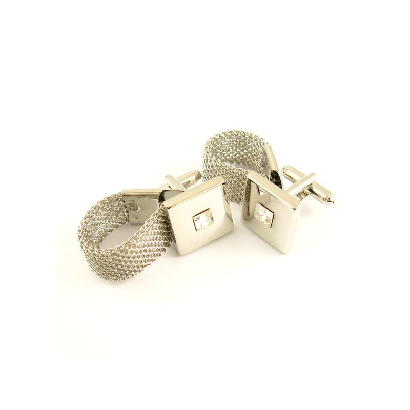 Speciaal Ontworpen Titanium Manchetknopen Met Diamant