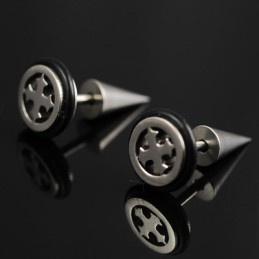 Titanium Kruis Oorbellen
