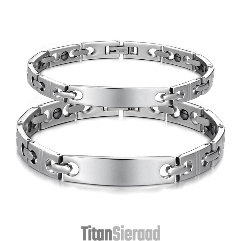 Stabiele Kwaliteit Anti-Vermoeidheid Titanium Armband Voor Geliefden